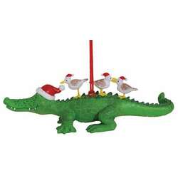 Item 109410 thumbnail Alligator With Birds Ornament - Myrtle Beach