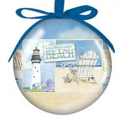 Thumbnail Myrtle Beach Coastal Collage Ball Ornament