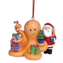 Item 110057 thumbnail Octopus & Santa Ornament - Myrtle Beach