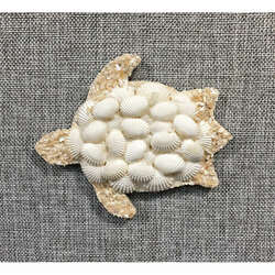 Item 115028 White Arc And Crushed Shell Turtle Ornament