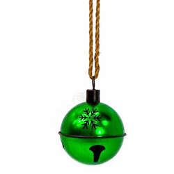 Item 127135 thumbnail Green Metal Christmas Bell