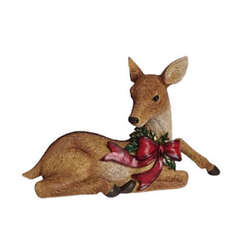 Item 127323 thumbnail Laying Down Deer With Bow Figure