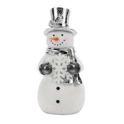 Item 127347 thumbnail Silver Snowman With Snowflake Figure