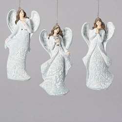 Item 134025 Winter Scene Angel Ornament