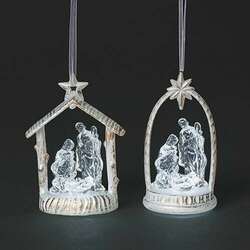 Item 134078 thumbnail Lighted  Holy Family Ornament
