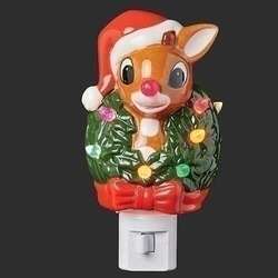 Item 134222 thumbnail Rudolph With Wreath Nightlight
