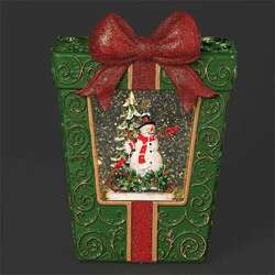 Item 135019 thumbnail Lighted Swirl Present Lantern