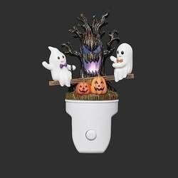 Item 135032 thumbnail Lighted Ghosts On Seesaw Night Light