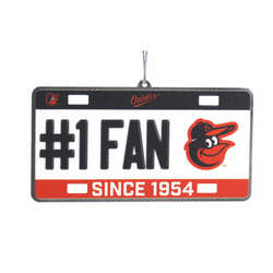 Item 143083 thumbnail Baltimore Orioles License Plate Ornament