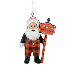 Item 143118 thumbnail Cincinnati Bengals Santa Overalls Ornament