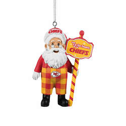 Item 143129 thumbnail Kansas City Chiefs Santa Overalls Ornament