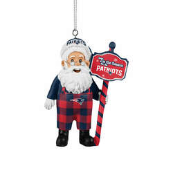 Item 143137 thumbnail New England Patiots Santa Overalls Ornament