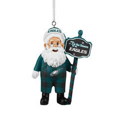 Item 143143 thumbnail Philadelphia Eagles Santa Overalls Ornament