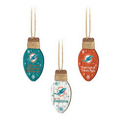 Item 143261 thumbnail Miami Dolphins Holiday Light Ornament