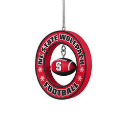 Item 143326 thumbnail NC State Floating Football Ornament