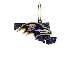Item 143408 thumbnail Baltimore Ravens Wood State Ornament