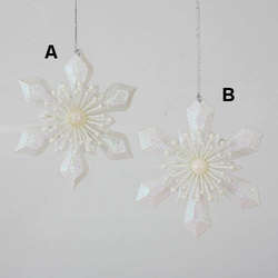 Item 146182 White 3D Snowflake Ornament