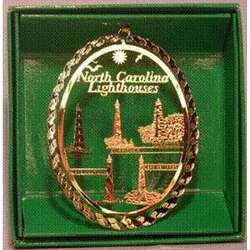 Item 152157 thumbnail Gold North Carolina Lighthouses Ornament