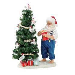 Item 156223 Flocked Tree With Santa