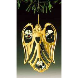 Item 161282 Gold Crystal Open Arm Angel Ornament