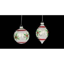 Item 171030 thumbnail Glass Hollypine Berry Ornament