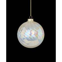 Item 171044 thumbnail Pearl/Irid Swirl Glass Ball Ornament