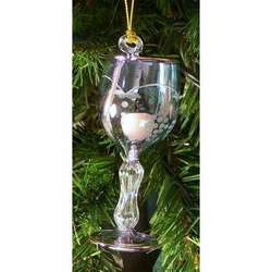 Item 186003 Green Wine Glass Ornament