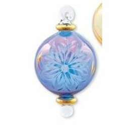 Item 186122 thumbnail Blue/Gold Floral Ball Ornament