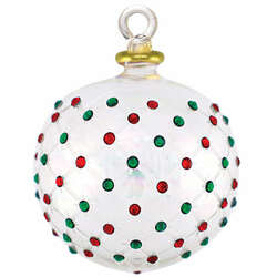 Item 186187 thumbnail Combo Crystal Chaton With Clear Iris Ball Ornament