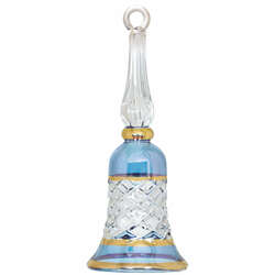 Item 186423 thumbnail Cobalt Blue Crystal Cut Bell Ornament