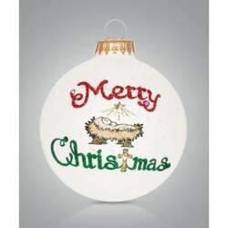 Item 202014 thumbnail Merry Christmas Manger Ornament