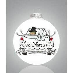 Item 202098 thumbnail Just Married Car Ornament