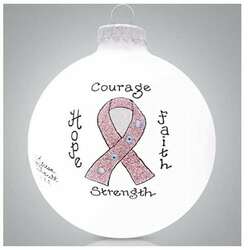 Item 202163 thumbnail Pink Ribbon Breast Cancer Ornament