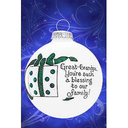 Item 202169 thumbnail Great Grandpa You're Such A Blessing To Our Family/Gift Ornament