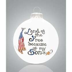 Item 202179 thumbnail Land of the Free Because of My Son Ornament