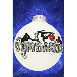 Item 202216 I Heart Gymnastics Ornament