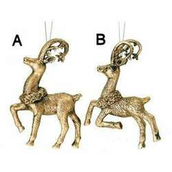Item 203006 Antique Gold Deer Ornament