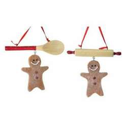 Item 203144 Gingerbread Man With Utensil Ornament