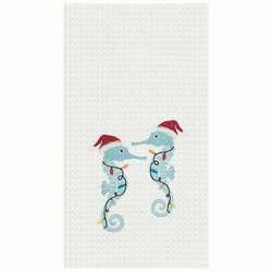 Item 231015 Festive Seahorses Kitchen Towel