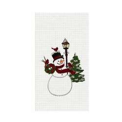Item 231018 Snowman And Cardinals Kitchen Towel
