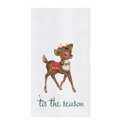 Item 231077 Vintage Reindeer Kitchen Towel