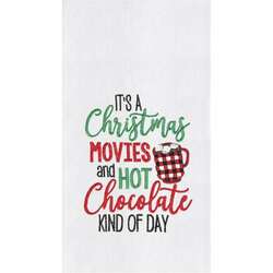 Item 231082 Movies And Hot Chocolate Kitchen Towel