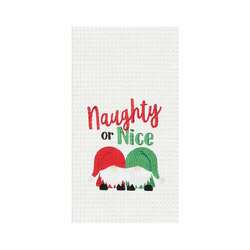 Item 231084 Naughty Or Nice Gnomes Kitchen Towel
