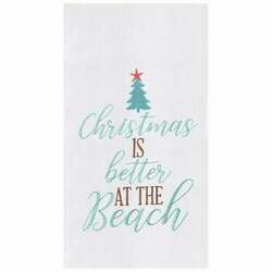 Thumbnail Christmas Is Better Beach Kitchen Towel