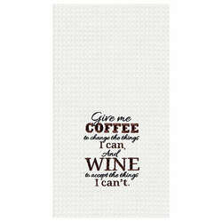 Item 231185 Give Me Coffee and Wine Change Kitchen Towel