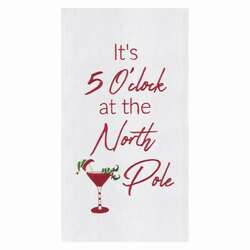 Item 231243 5 O'Clock North Pole Kitchen Towel