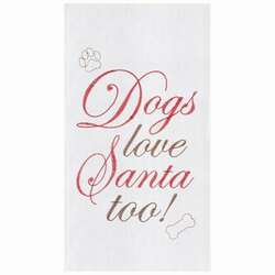 Item 231246 Dogs Love Santa Kitchen Towel