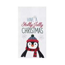 Item 231307 HOLLY JOLLY PENGUIN KITCHEN TOWEL