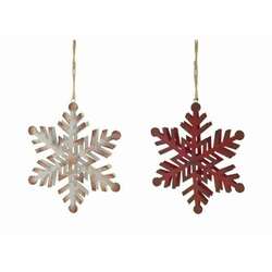 Item 245118 Brown/Red Snowflake Ornament