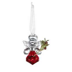Item 254039 Angel Mistletoe Krystal Ornament